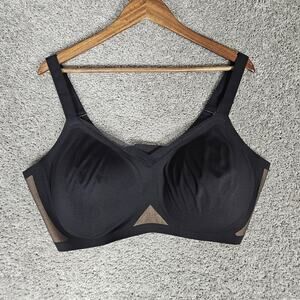 Honeylove Crossover Bra Womens 42DD (E) Black Wireless Support Adjustable